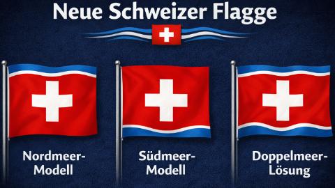 Entwürfe für eine neue Schweizer Flagge
